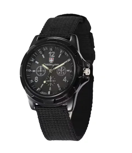 Nylon Quartz Triple-Dial Watch