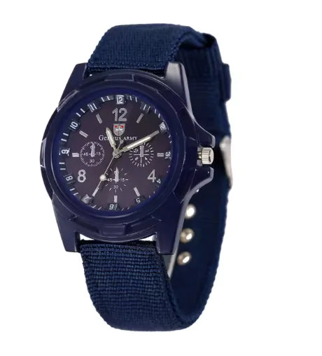 Nylon Quartz Triple-Dial Watch