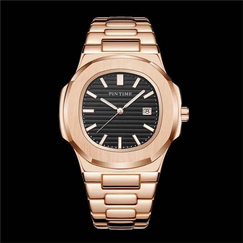 Luminous Quartz Calendar Watch